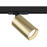 Focus S single phase Unity track spotlight in black and gold, perfect for adding a luxurious touch to contemporary spaces.