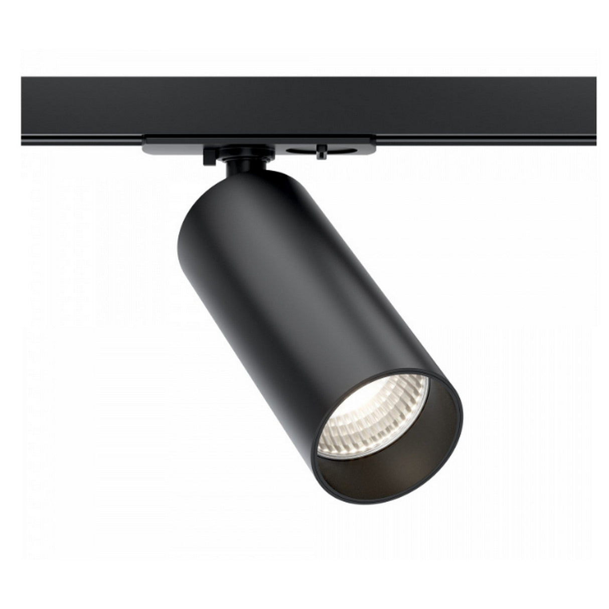 Focus LED single phase Unity track spotlight wide in black, delivering a sleek look for wide-angled lighting.