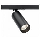 Focus LED single phase Unity track spotlight wide in black, delivering a sleek look for wide-angled lighting.