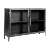 Takua Iron & Glass Sideboard - Dark Grey