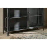 Takua Iron & Glass Sideboard - Dark Grey