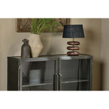 Takua Iron & Glass Sideboard - Dark Grey