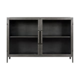 Takua Iron & Glass Sideboard - Dark Grey