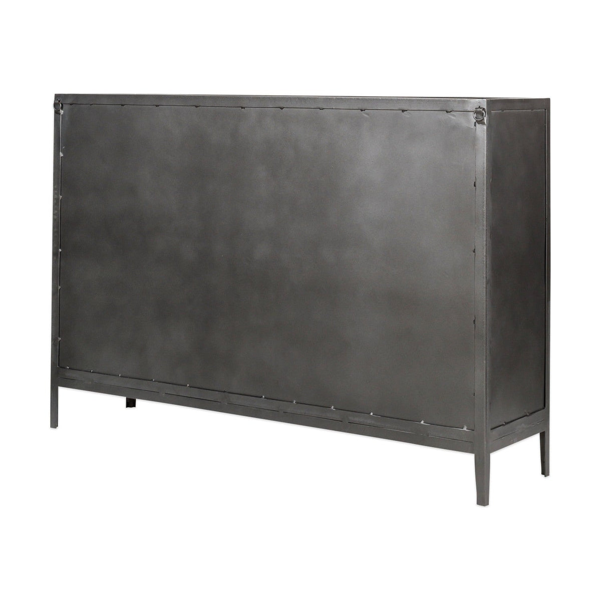 Takua Iron & Glass Sideboard - Dark Grey