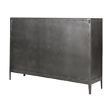 Takua Iron & Glass Sideboard - Dark Grey