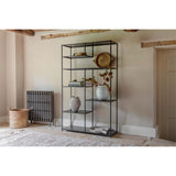 Tanvi Wide Iron Shelving Unit - Black