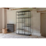 Tanvi Wide Iron Shelving Unit - Black