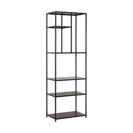 Tanvi Narrow Iron Shelving Unit - Black