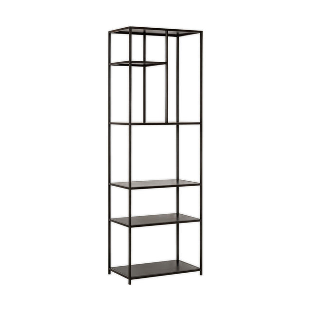 Tanvi Narrow Iron Shelving Unit - Black