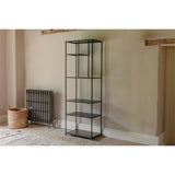 Tanvi Narrow Iron Shelving Unit - Black