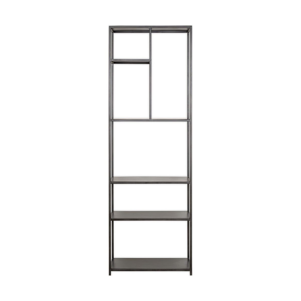 Tanvi Narrow Iron Shelving Unit - Black