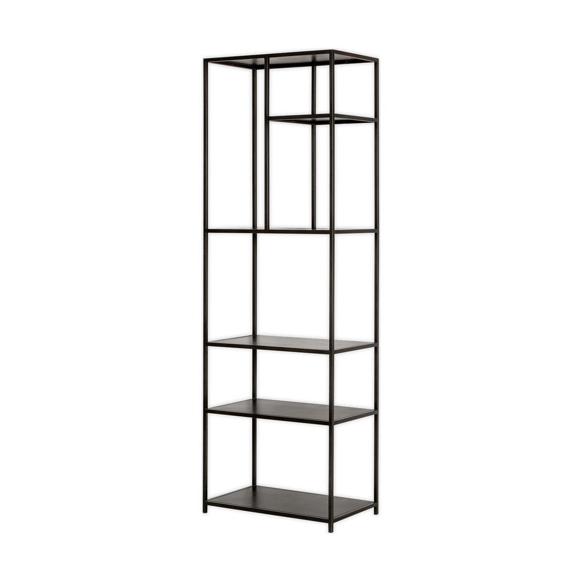 Tanvi Narrow Iron Shelving Unit - Black