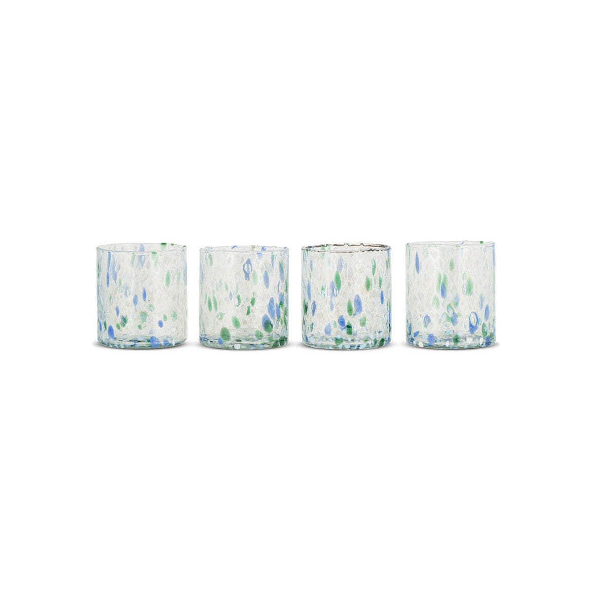Taja Recycled Glass Tumblers - Sea Blue - Set of 4