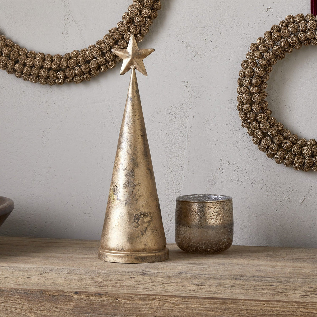 Talna Large Tree Christmas Bell - Antique Brass