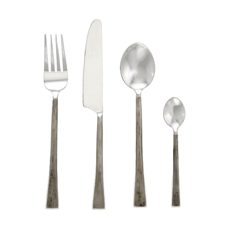 Usa Cutlery Set - Brushed Silver - Set of 16