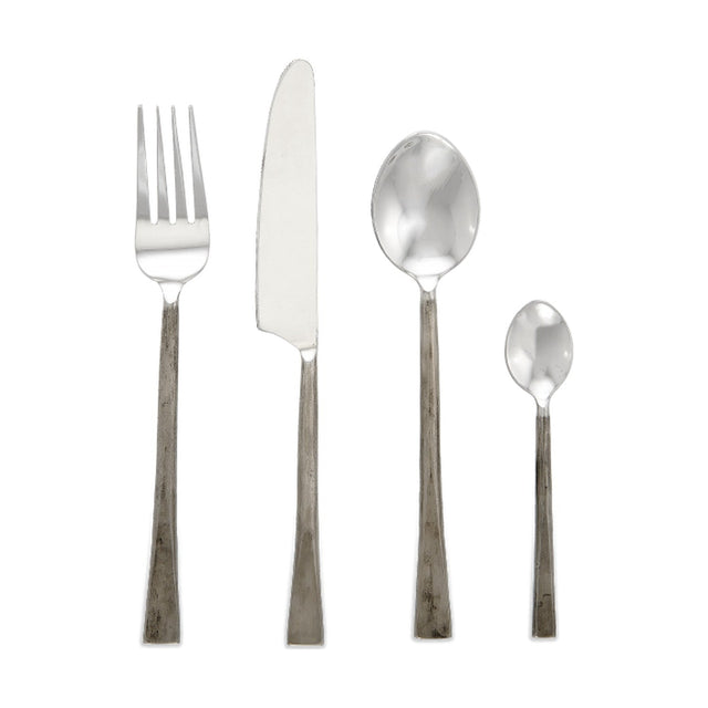 Usa Cutlery Set - Brushed Silver - Set of 16