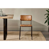 Ukari Leather Dining Chair - Aged Tan