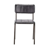 Ukari Leather Dining Chair - Aged Black