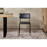 Ukari Leather Dining Chair - Aged Black
