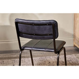 Ukari Leather Dining Chair - Aged Black