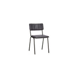 Ukari Leather Dining Chair - Aged Black