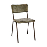 Ukari Leather Dining Chair - Rich Green