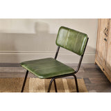 Ukari Leather Dining Chair - Rich Green