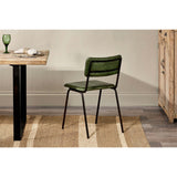 Ukari Leather Dining Chair - Rich Green