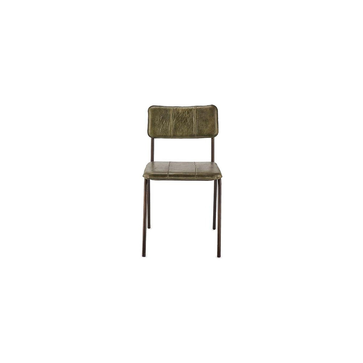 Ukari Leather Dining Chair - Rich Green