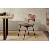 Ukari Leather Dining Chair - Chocolate Brown