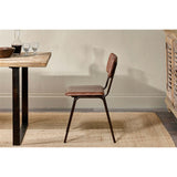 Ukari Leather Dining Chair - Chocolate Brown