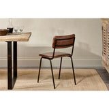 Ukari Leather Dining Chair - Chocolate Brown