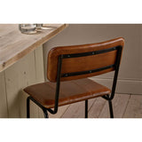 Ukari Leather Counter Stool - Aged Tan