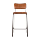 Ukari Leather Counter Stool - Aged Tan