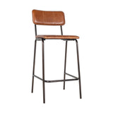 Ukari Leather Counter Stool - Aged Tan