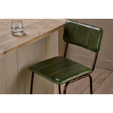 Ukari Leather Counter Stool - Rich Green