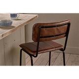 Ukari Leather Counter Stool - Chocolate Brown