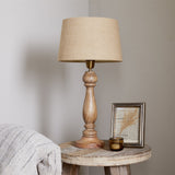 Usha Large Classic Wooden Table Lamp Base - Natural