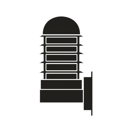 Stainless steel Tambour Steel Louvred Outdoor Wall Lantern, a domed cylindrical fixture with horizontal louvres over an opal diffuser, mounted on a cast wall bracket.