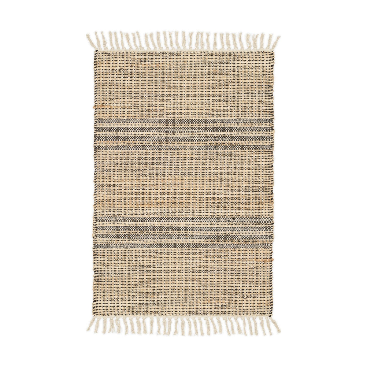 Varli Jute & Cotton Doormat - Natural - 60 X 90 Cm