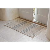 Varli Jute & Cotton Doormat - Natural - 60 X 90 Cm in a hallway
