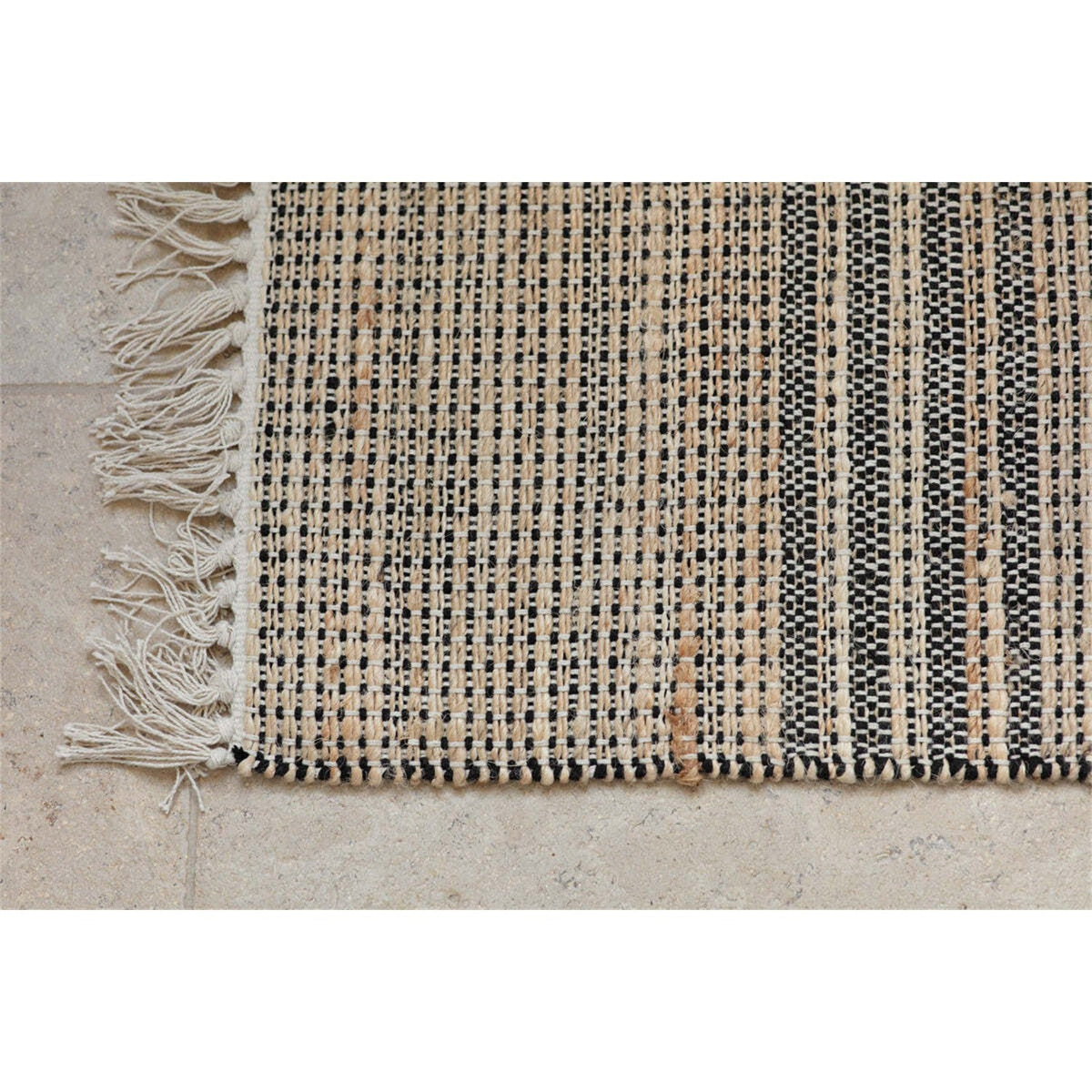 Varli Jute & Cotton Doormat - Natural - 60 X 90 Cm in a hallway, view 2