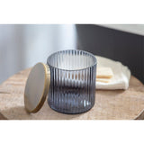 Valeska Recycled Glass Storage Pot - Grey Smoke