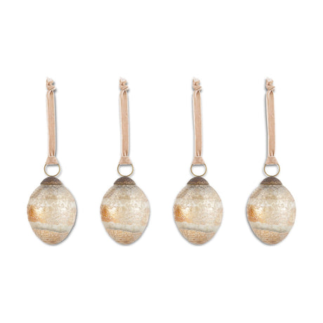Viti Glass Baubles - Gold - Set of 4