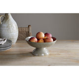 Valinha Earthenware Footed Fruit Bowl - Grey