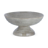 Valinha Earthenware Footed Fruit Bowl - Grey