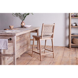 Vinay Jute & Wood Woven Counter Stool - Natural