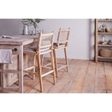 Vinay Jute & Wood Woven Counter Stool - Natural