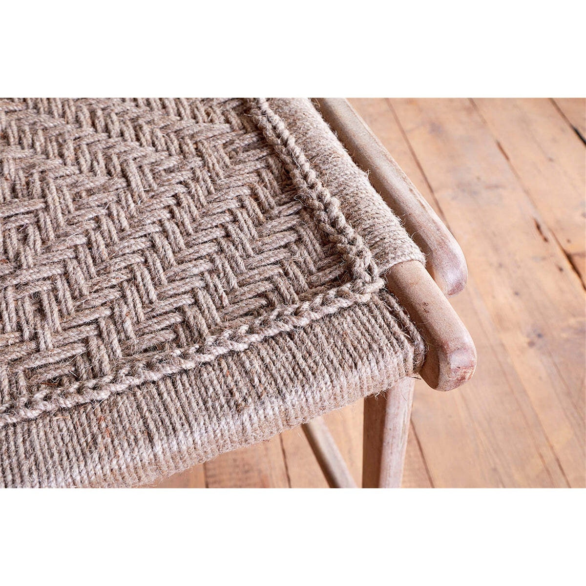 Vinay Jute & Wood Woven Counter Stool - Natural