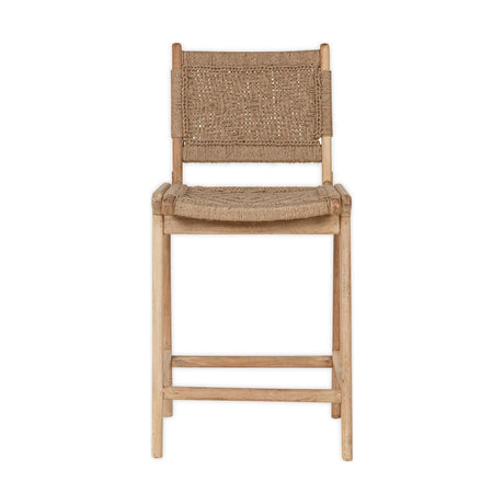 Vinay Jute & Wood Woven Counter Stool - Natural